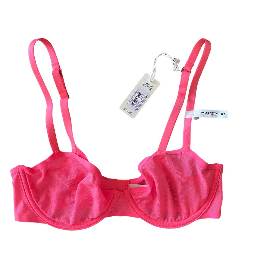 NWT Aerie Smoothez Balconette Unlined Bra Pink 32B